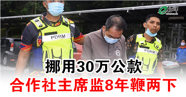 挪用30万公款 合作社主席监8年鞭两下